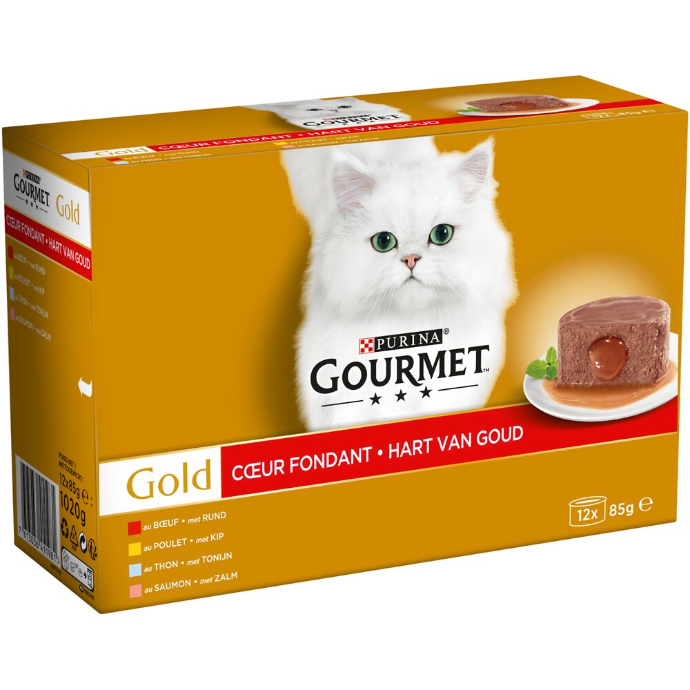 GOURMET - Sachet repas chat adulte GOLD Coeur Fondant - 12x85g - large