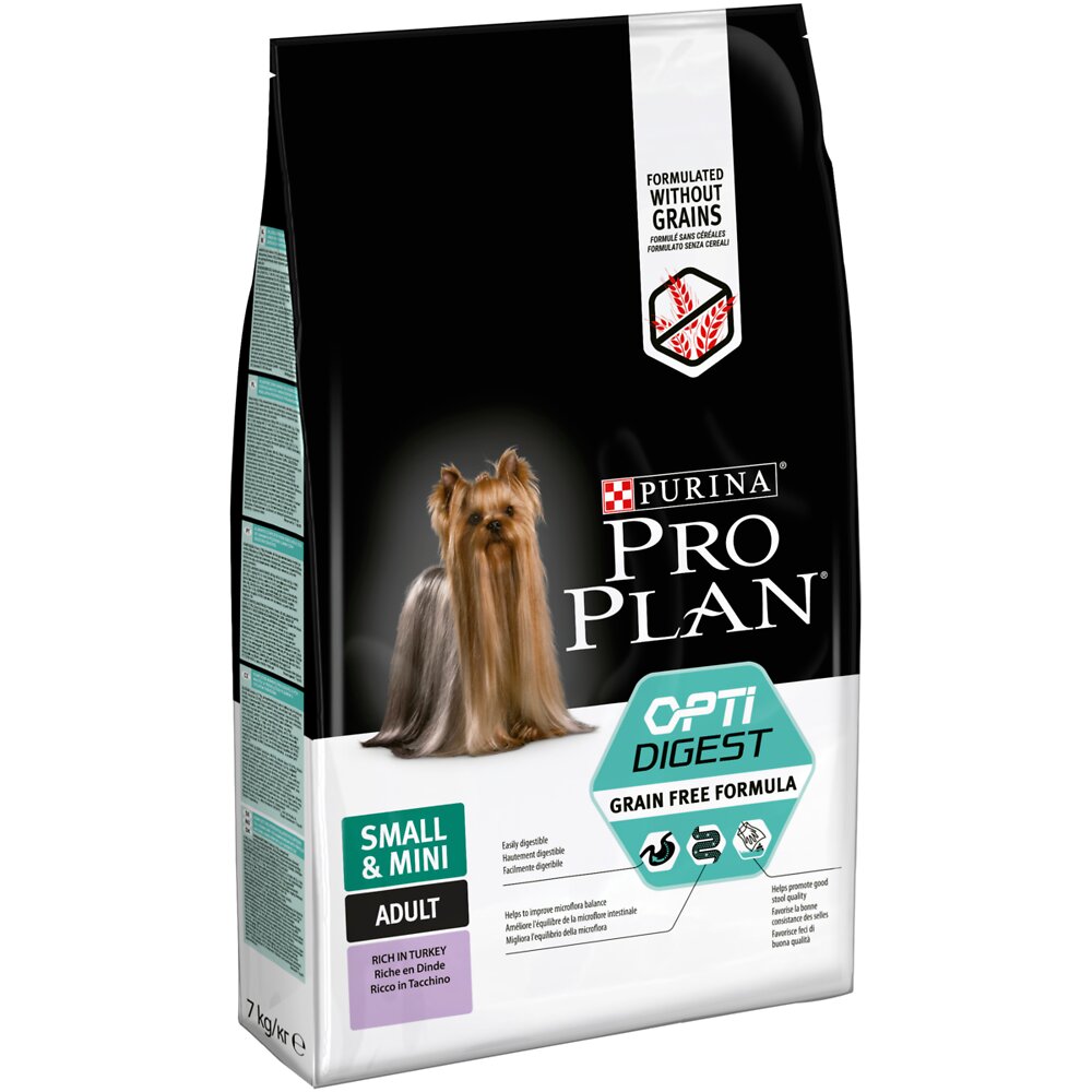 PROPLAN - Croquettes chien Small et Mini adulte Digestion - Dinde - 7kg - large