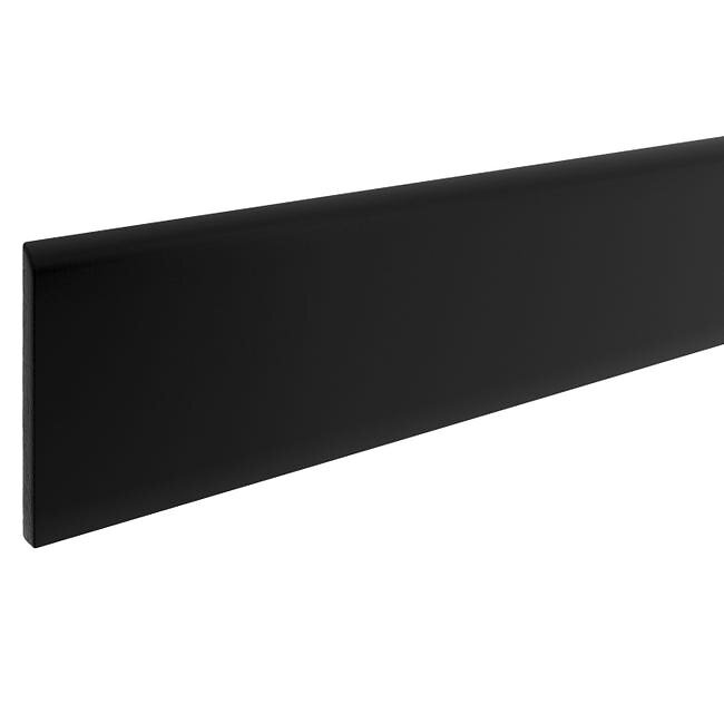 AJ TIMBER - Plinthe bord droit revêtu noir brillant 10x70 2.20m - large