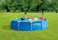 INTEX Piscine tubulaire Metal Frame - Ronde - D305xH76cm