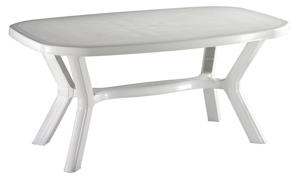Table ovale blanche 165x95x73cm Antibe - large