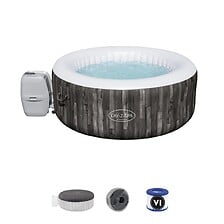 BESTWAY Spa gonflable rond à imprimés bois - 2-4 place - 180x66cm