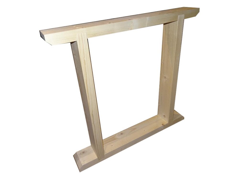 ASCHIERI - Pied de table en bois de sapin modèle Q 74x74x79cm - large