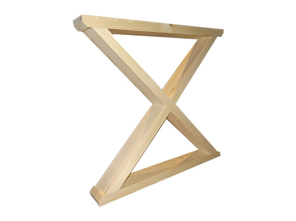 ASCHIERI - Pied de table en bois de sapin modèle XS 74x74x79cm - large