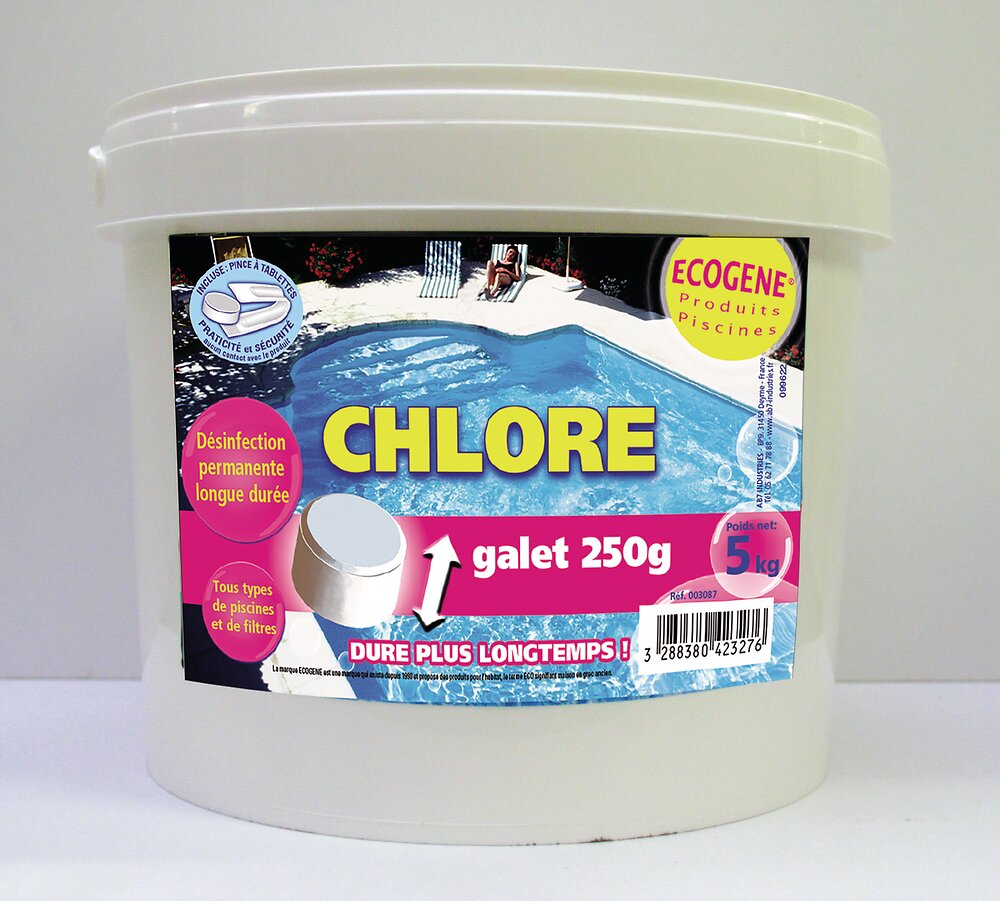 ECOGENE - Chlore lent galets 250g 5kg - large