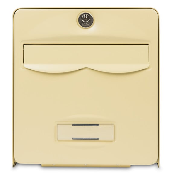 Mini boîte aux lettres à barillet PTT beige foncé