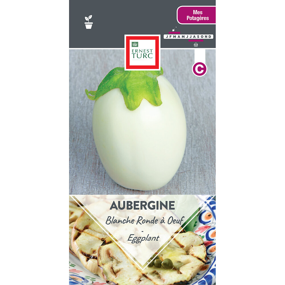 Aubergine blanche ronde a oeuf