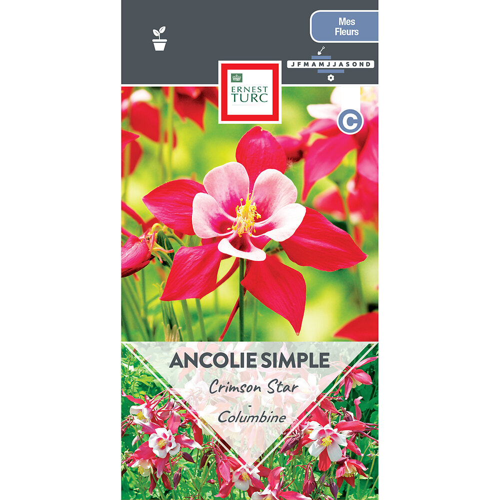 Ancolie+simple+crimson+star