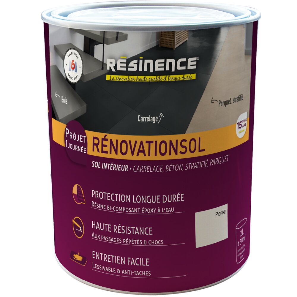 RESINENCE - Resine Renovation Sol - Pierre - 2L - large