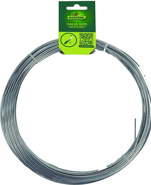 NORTENE - Fil de fer galva 2mm métal 25m - large
