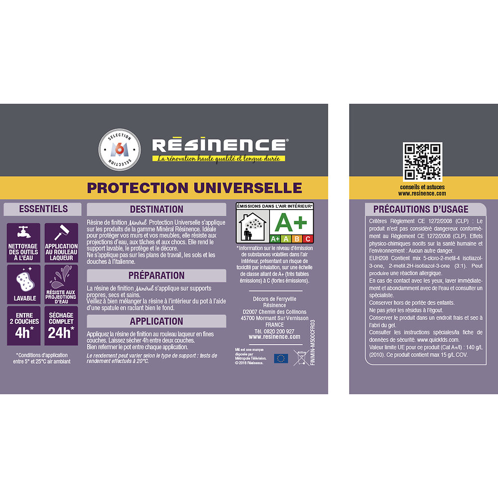 RESINENCE - Résine Protection Universelle Pailleté 500ml - large