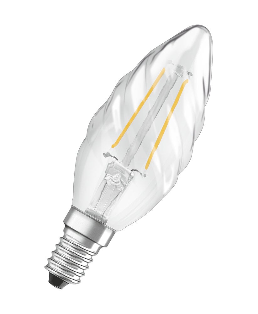 OSRAM - Ampoule led flamme torsadée claire filament 2,8W=25W E14 chaud - large