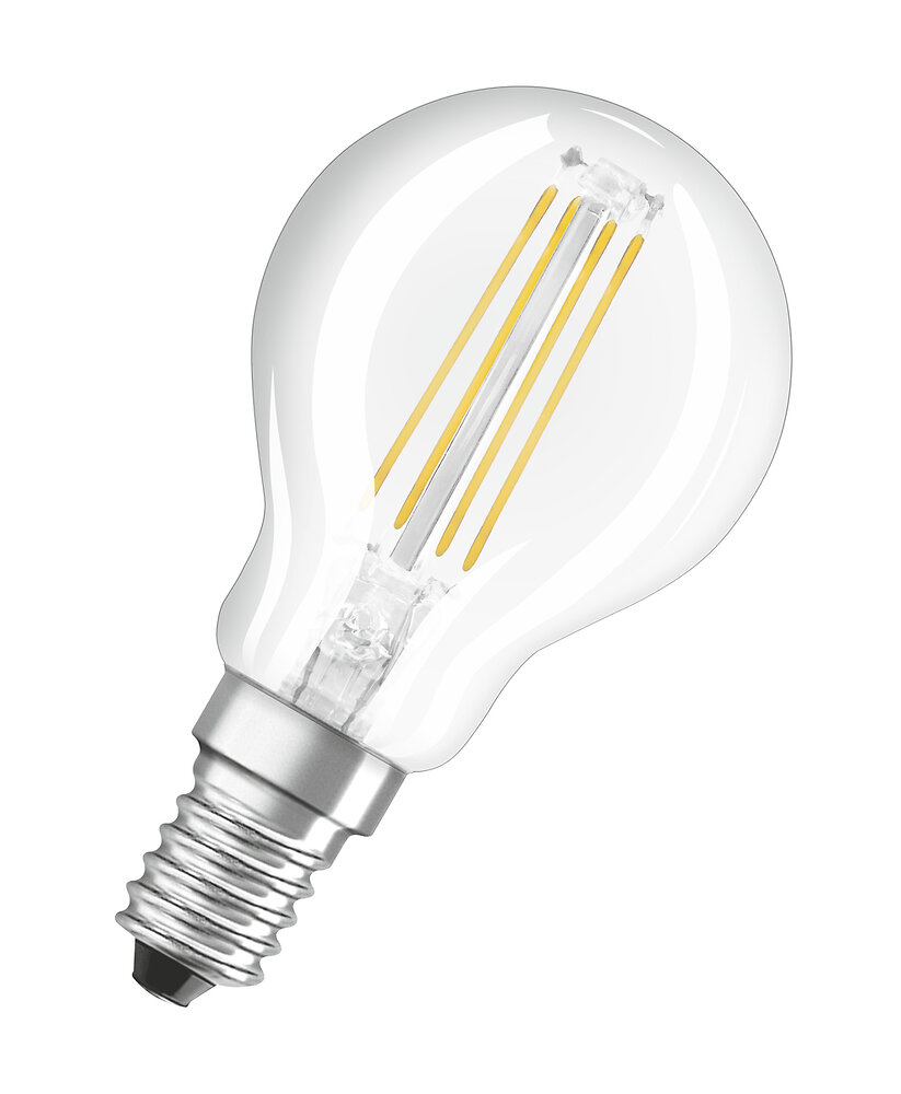 Ampoule LED retrofit sphérique 4W Culot E14 Lumière blanc chaud OSRAM