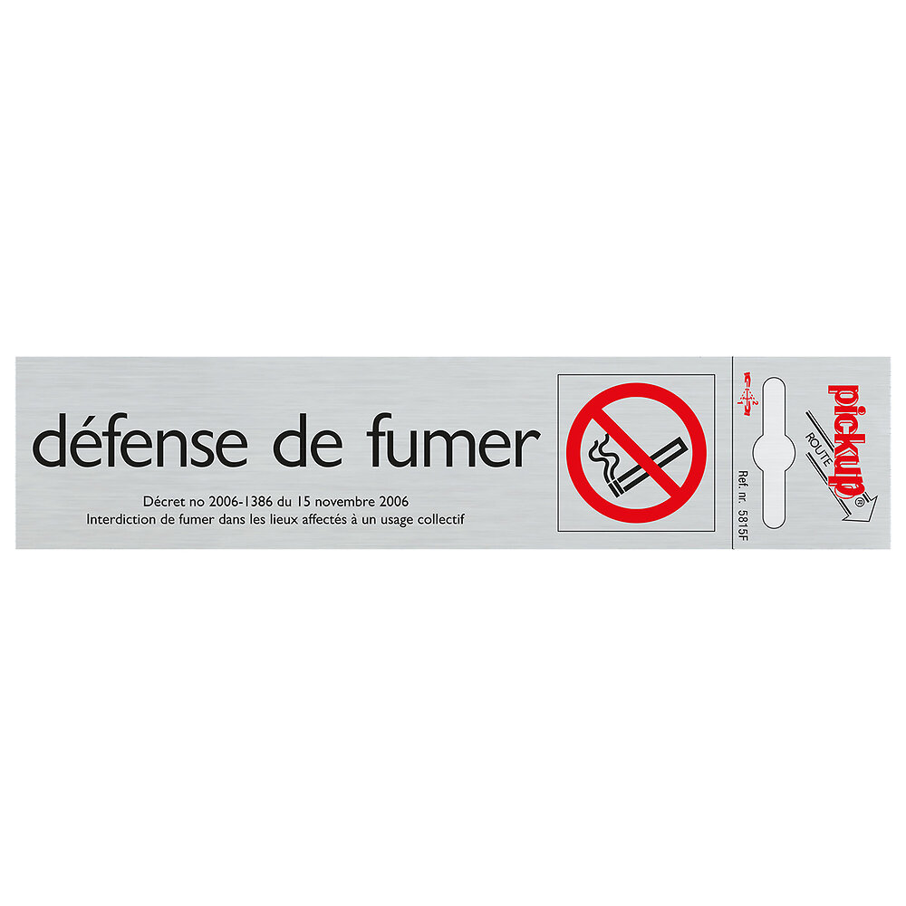 Panneau Défense de fumer - signalétique interdiction