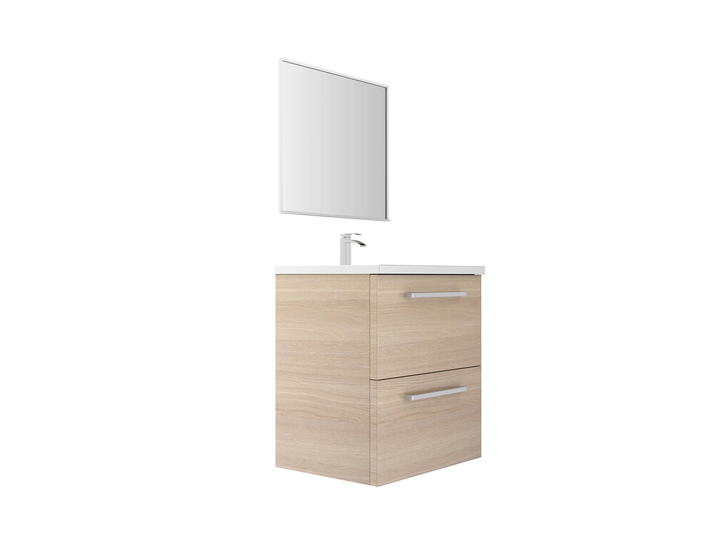 Meuble de salle de bain - Chêne clair - L60xP45cm | Bricomarché