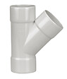 WAVIN - Culotte gouttière PVC FF 45° DN50 - Gris clair - vignette