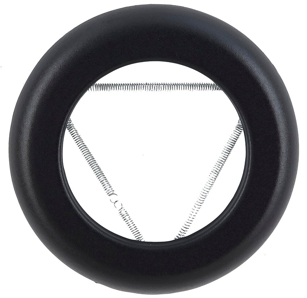 DISTRIWEST - Rosace émaillé noir mat diamètre 80mm - large