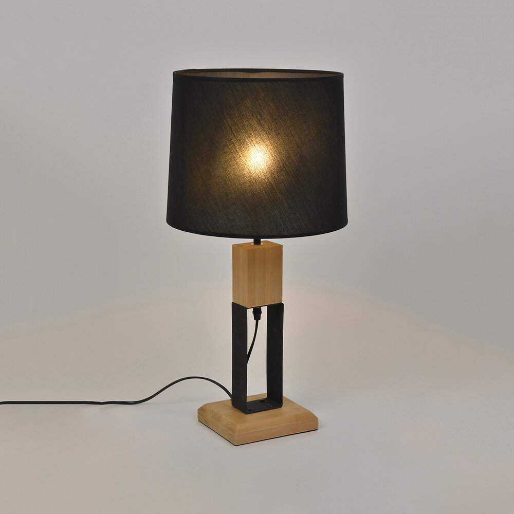 lampe hussmann - bois noir - 61x30cm