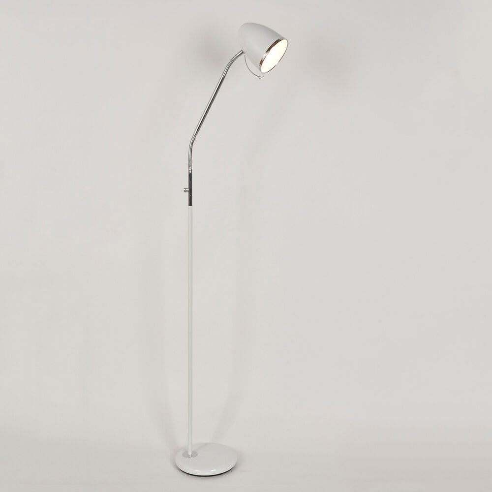 lampadaire arty - métal - blanc - 155cm