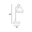 COREP - Lampe en metal à poser - Noir mat et bois - 43x16cm - vignette