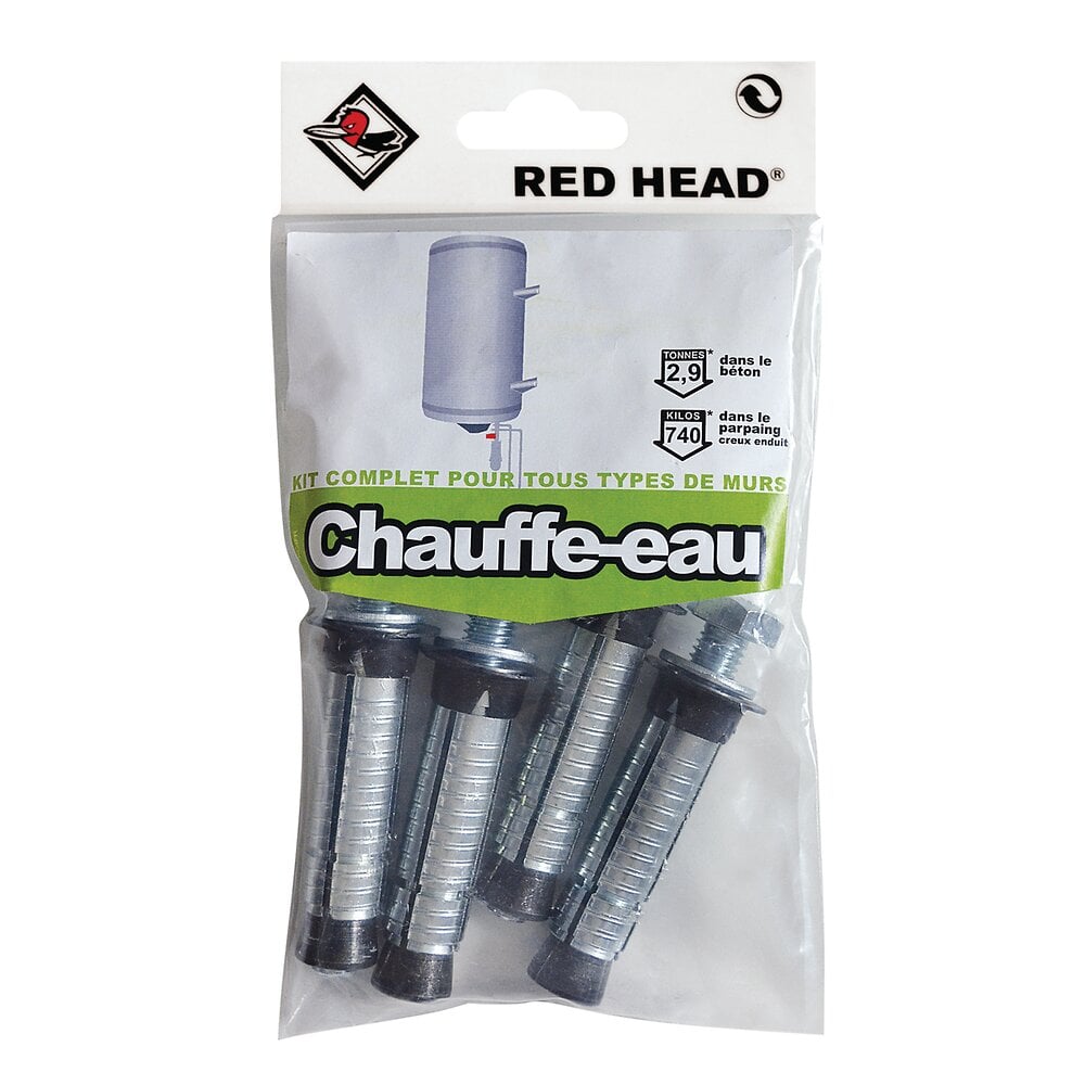 RED HEAD - Sachet de 4 chevilles G2X 16X65mm + vis 10x70mm - large