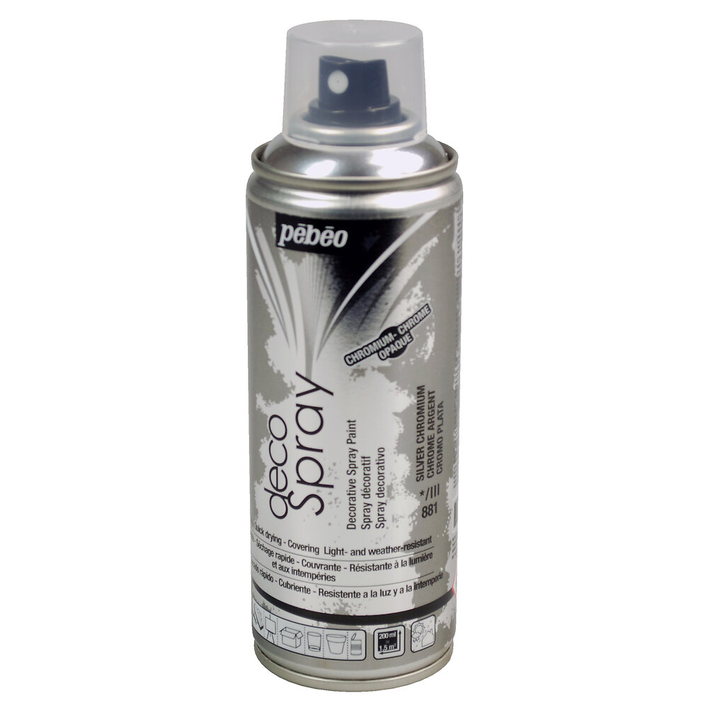 PEBEO - Decospray pebeo aerosol 200ml chrome argent - large