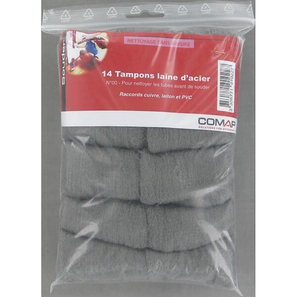 Tampons de laine d'acier Workpro pour lisser et nettoyer plusieurs