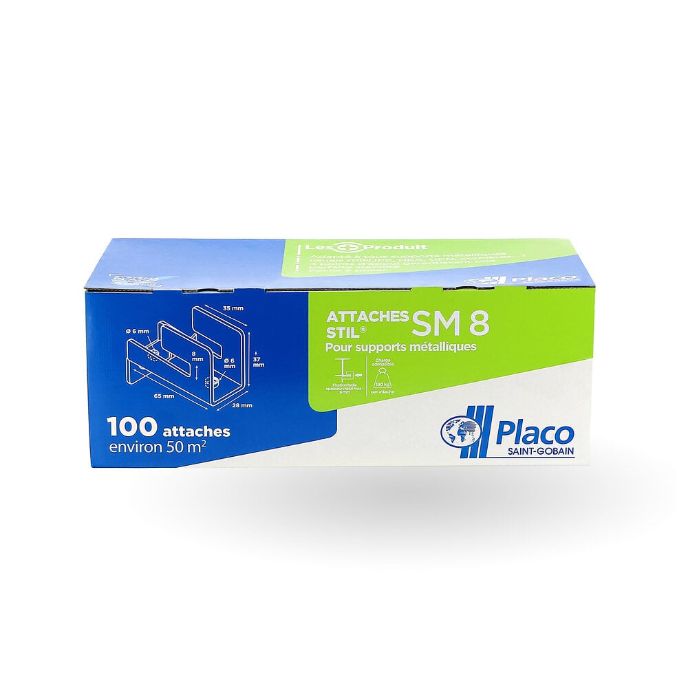 PLACO - Attache Stil® SM8 8 pièces - large