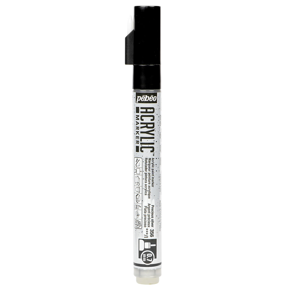 PEBEO - ACRYLIC MARKER 0,7MM ARGENT PRECIEUX - large