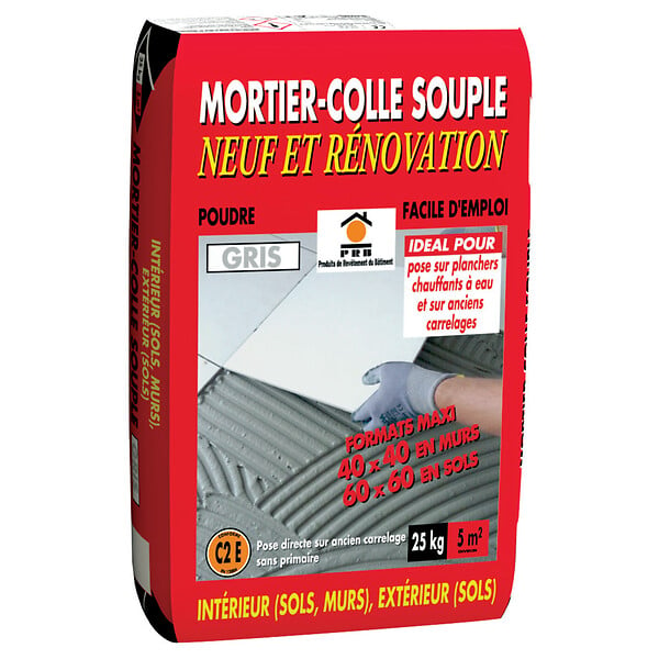 Mortier Colle, Poudre Express Gris 25 Kg, 5 M²