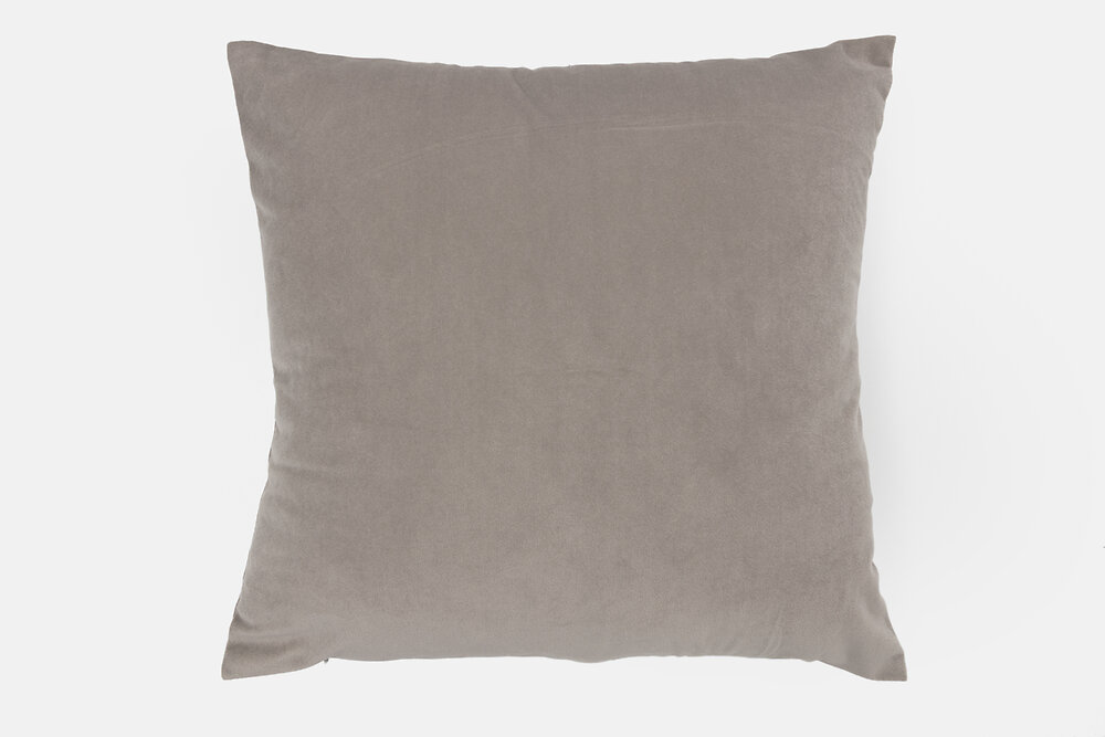 PERFECTLIN - Coussin velours 45x45cm taupe - large