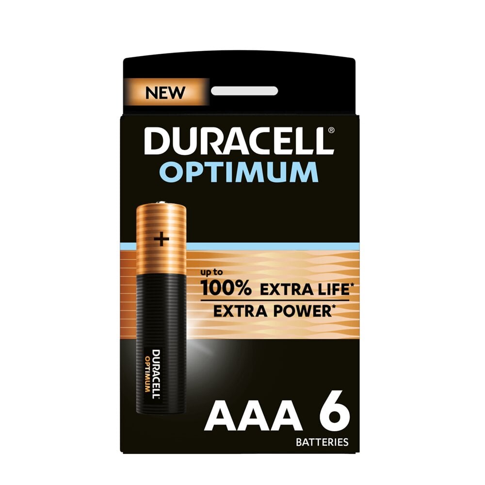 DURACELL - Piles alcalines AAA x6 Duracell Optimum, 1.5V LR03 - large