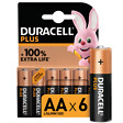 DURACELL - Piles alcalines AA x6 Duracell Plus, 1.5V LR6 - vignette