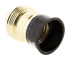 Douille E27 Acier Laitonné collerette bakélite - Zenitech