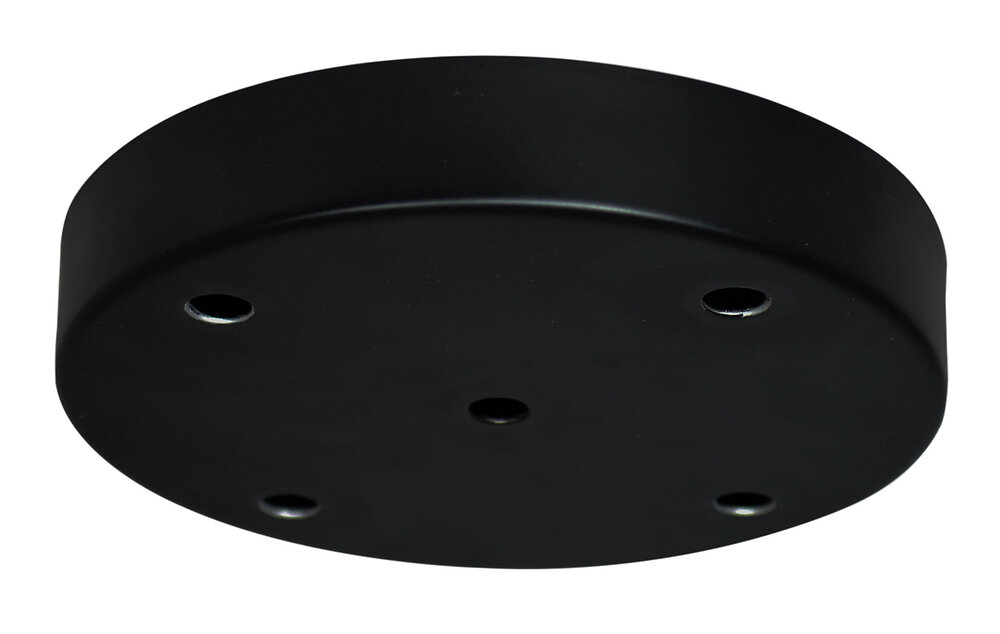 plafonnier métal 5 câbles diamètre 150mm noir