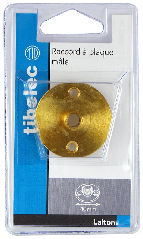 TIBELEC - Raccord à plaque mâle diamètre 25mm - large