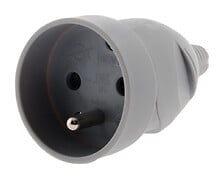 Prise Femelle Legrand 2 Poles Terre Caoutchouc Noire