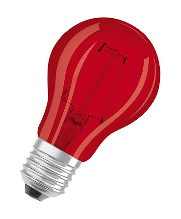OSRAM Ampoule LED standard - Verre - Rouge déco - E27 chaud