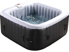 HABITAT ET JARDIN Spa Gonflable NICE en PVC - 4 places - Gris/Noir