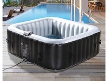 HABITAT ET JARDIN Spa Gonflable NICE en PVC - 6 places - Gris/Noir