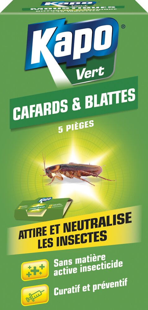 KAPO VERT - Insecticide Cafards-Blattes x5 Pièges - large
