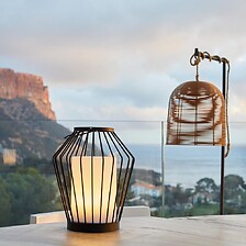 Lampe de table sans fil LED ELLY Noir Métal H30CM