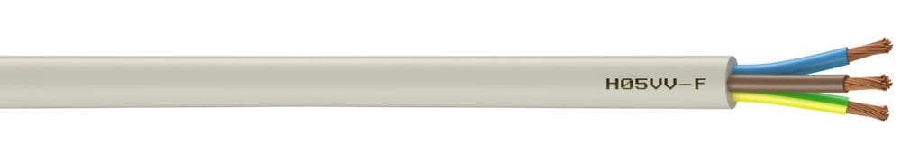 MC KENZIE - Câble électrique H05VV-F blanc 3x2.5mm2 - L.5m - large
