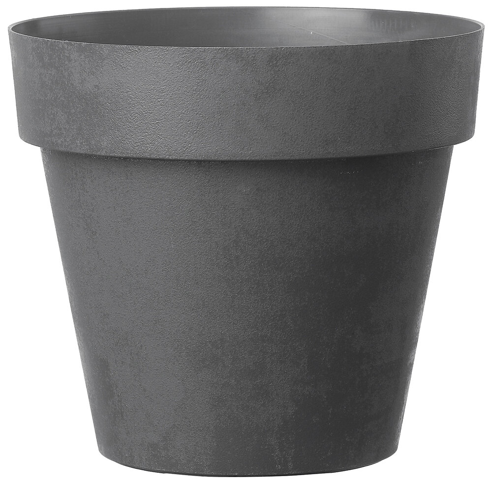 DEROMA - Pot plastique Vaso Like Anthracite 22cm, gris - large