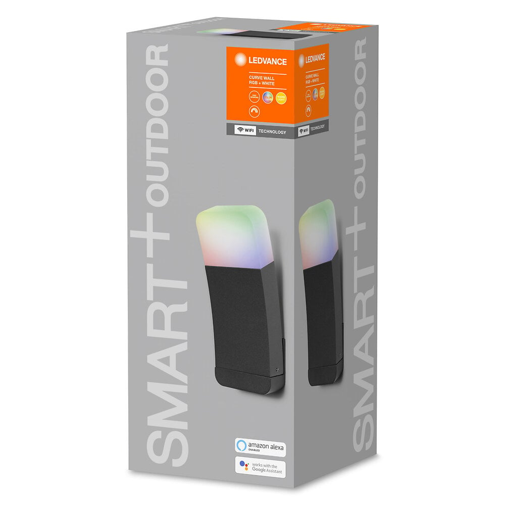 LEDVANCE - WiFi Smart et lampe d'exterieur courbe multi - Gris fonce - large