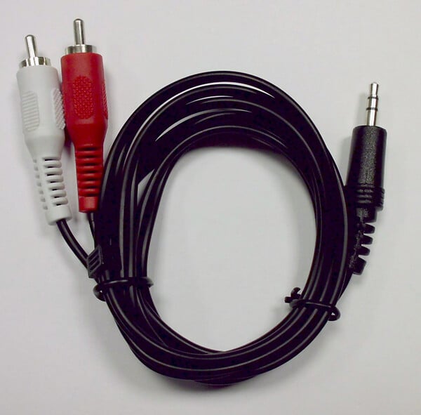 Nedis Câble Audio Jack 3.5mm Mâle Vers Double RCA Mâle 3m Gris