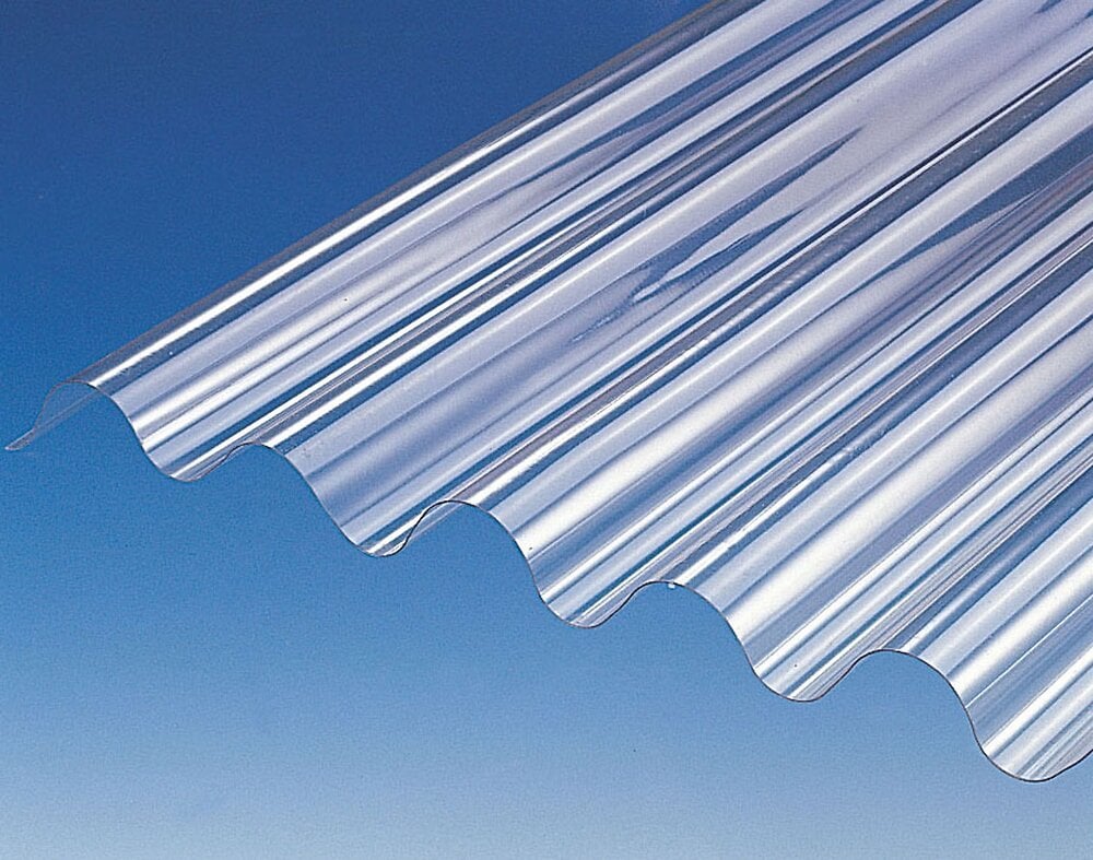 Plaque ondulée polyester PO 76/18 - Naturel - 2,5x0,90m