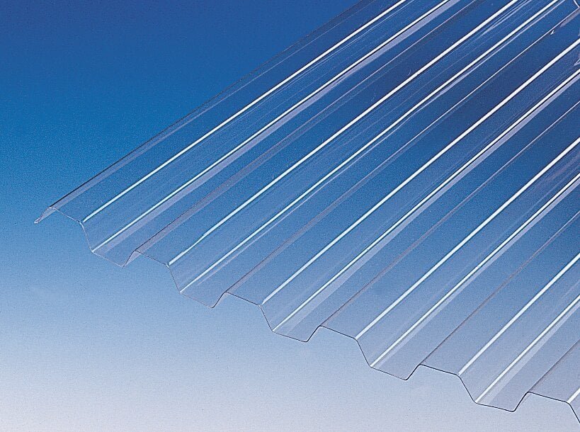 PEVELITE - Plaque ondulée PVC greca 76/18 cristal 200x109cm - large