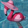 KERLIS - Thermomètre piscine flamant rose 28 cm - vignette