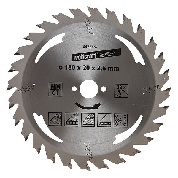 Lame De Scie Circulaire Wolfcraft 160mm - 48 Dents, Pour Bois, Ref 6417000